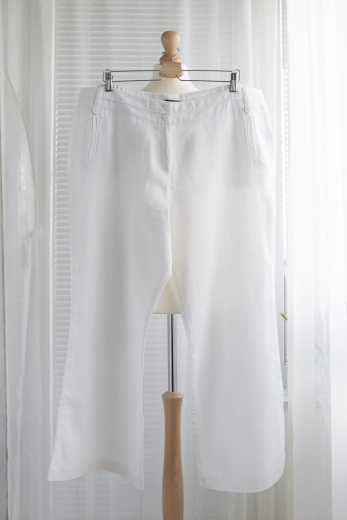 Spodnie lniane M&Co. 55% wiskoza 45% len - 5XL / 50