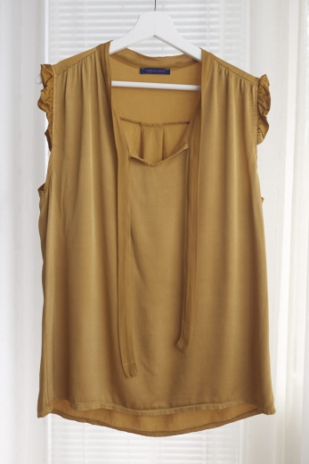 "Płynne złoto" bluzka z jedwabiem - XL / 42