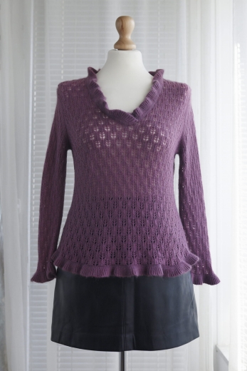 "Jagoda" sweter Jo-Y-Jo wełna moher - S / 36 - M / 38