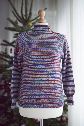 "Zima w Trondheim" sweter vintage wełna - XS / 34 - S / 36