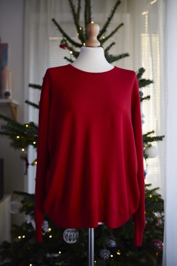 "Rubinowy" sweter St Michael 100% wełna - 4XL / 48