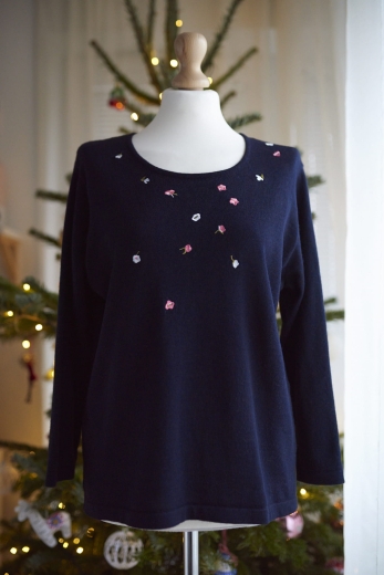 "Ulotność" sweter vintage 50% wełna - L / 40 - XL / 42