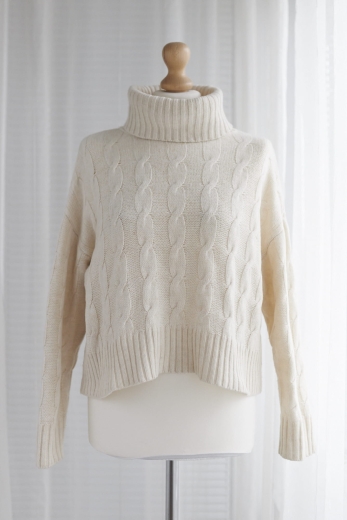 "Crème de la crème" sweter MSCH 28% wełna 20% bawełna  - XS / 34 - S / 36