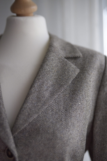 "Szachistka" żakiet 80% wełna, 10% jedwab, acetat - M / 38 - L / 40