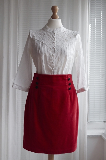 "Mikołajka" spódnica Benetton vintage 100% bawełna - M / 38 - L / 40
