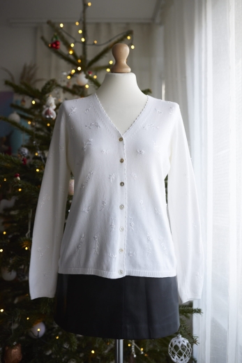 "Delikatność" kardigan vintage 100% bawełna - L / 40