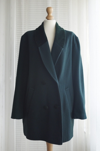 "Butelkowy" płaszcz Nuage 100% wełna - XL / 42 - XXL / 44