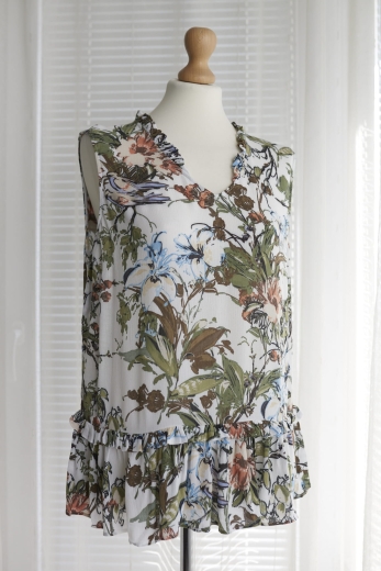 "Tajemniczy ogród" top M&S 100% wiskoza - L / 40 - XL / 42