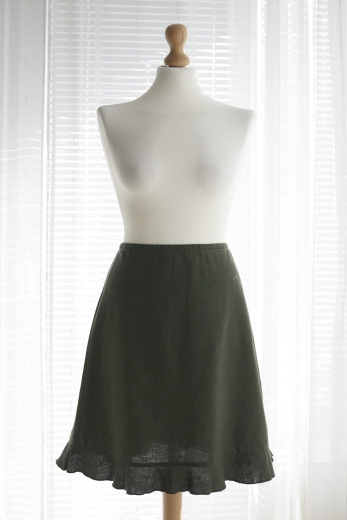"Elfka" spódnica vintage 55% len 45% bawełna - M / 38