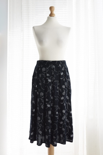 "Letnie wieczory" spódnica vintage 100% wiskoza - L / 40