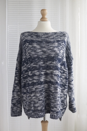 "Zimowy krajobraz" sweter 30% moher 20% alpaka 20% wełna - S / 36 - XL / 42