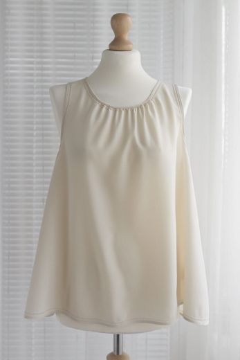 "Crème brûlée" jedwabny top - XL / 42