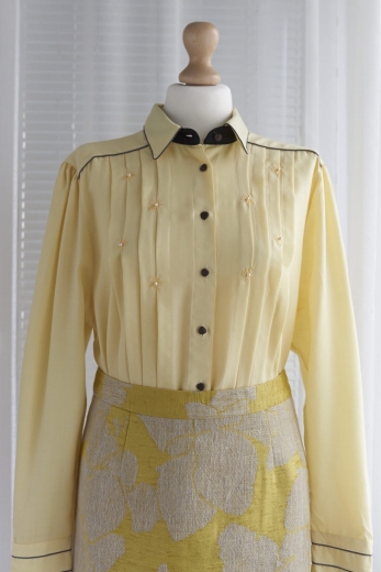 "Pianistka" koszula vintage wełna - L / 40