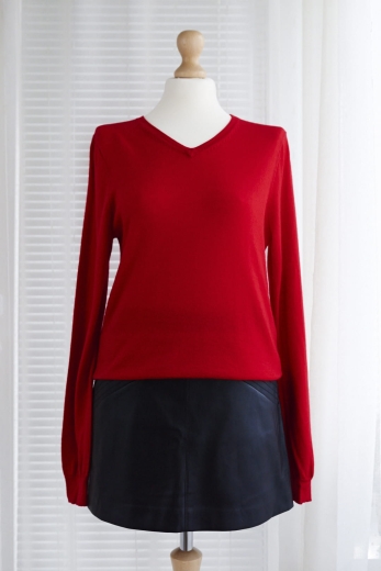 "Serce" sweter wełna merino - S / 36