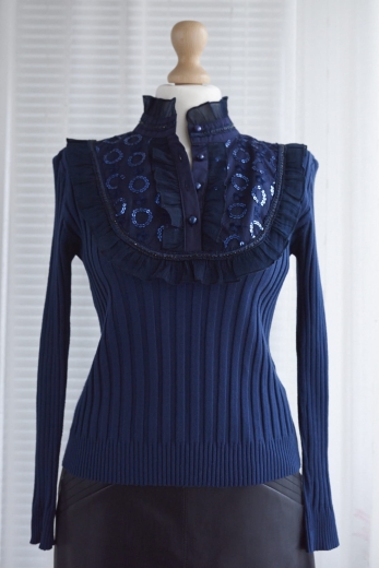 "Pani Bovery" sweter wełna - M / 38