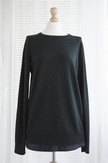 "Listopadowy sweter" sweter Selected wełna merino jedwab - L / 40