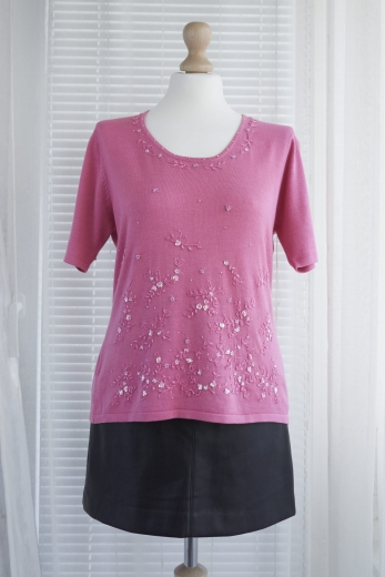 "Cukierek" sweter vintage 73% jedwab 27% bawełna - M / 38