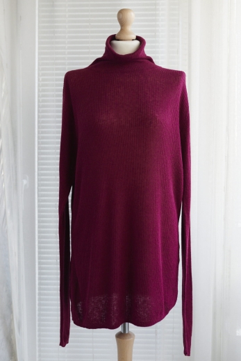 "Żurawina" długi sweter La Vite wełna - XL / 42 - XXL / 44