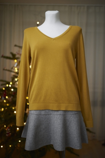 "Musztarda Dijon" sweter S. Oliver 60% wiskoza 40% bawełna - M / 38