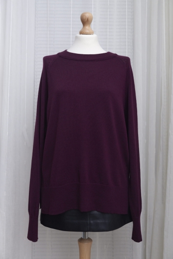 "Śliwka II" sweter Cubus 100% wełna merino - XXL / 44 - XXXL / 46