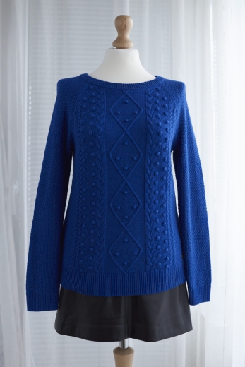 "Szafirowy" sweter Esprit wiskoza, wełna, bawełna, angora - S / 36
