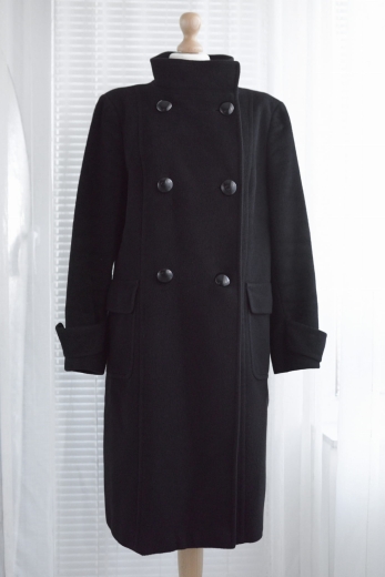 "Spacer po Żoliborzu" Jaeger płaszcz premium 65% angora, 35% wełna - XL / 42