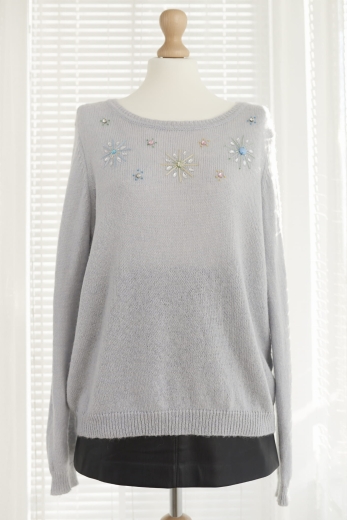 "Wiosenny sweter" sweter Cath Kidston 20% moher, 20% wełna - L / 40
