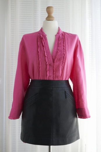 "Tulipany" koszula Carla F. 100% len - XXL / 44