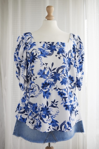 "Azulejo" bluzka River Island 100% wiskoza (metki) - XXL / 44