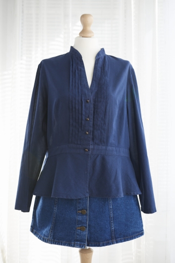 "Morze" bluzka vintage 100% bawełna - XL / 42 - XXL / 44