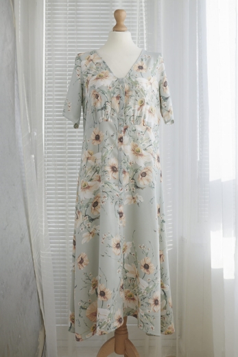 "Pastelowa" sukienka H&M 100% wiskoza - L / 40