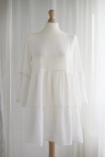 "Bita śmietana" sukienka Gina Tricot 100% bawełna - S / 36