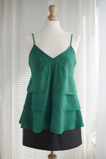 "Szmaragdowy top" top Topshop 100% jedwab - M / 38 - L / 40
