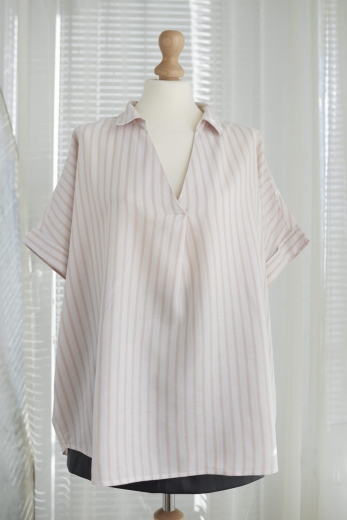"Wakacje" bluzka C&A 50% bawełna, 50% wiskoza - 4XL / 48 - 5XL / 50