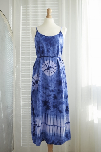 "Letni festiwal" sukienka tie dye 100% bawełna - M / 38