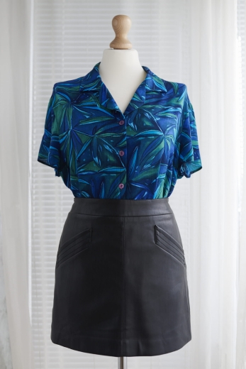 "Ocean II" koszula vintage 100% wiskoza - XL / 42